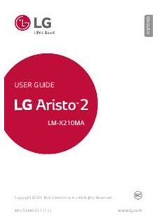 LG Aristo 2 manual. Smartphone Instructions.